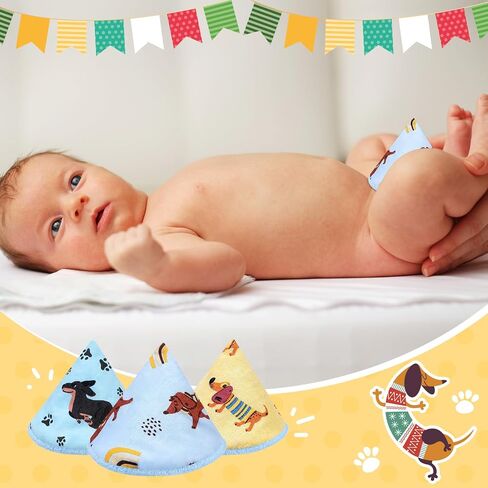 Timgle 10 Pcs Coral Velvet Pee Covers Baby Boy, Strong Water Absorption Pee Shield for Baby Boy, Reusable Diaper Changing Accessory for Boys Newborn Gift(Dinosaur) in Saudi Arabia