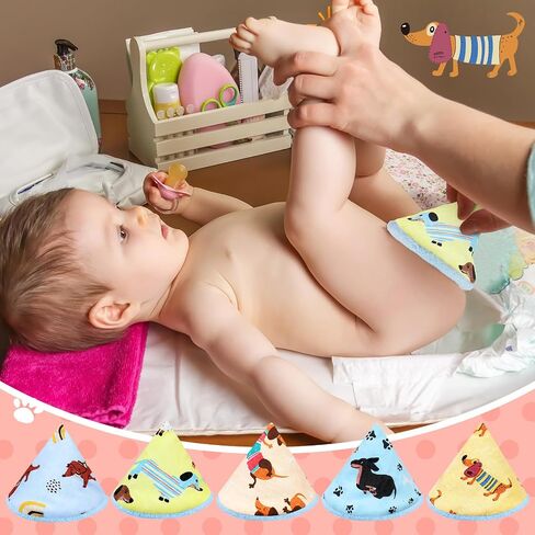 Timgle 10 Pcs Coral Velvet Pee Covers Baby Boy, Strong Water Absorption Pee Shield for Baby Boy, Reusable Diaper Changing Accessory for Boys Newborn Gift(Dinosaur) in Saudi Arabia