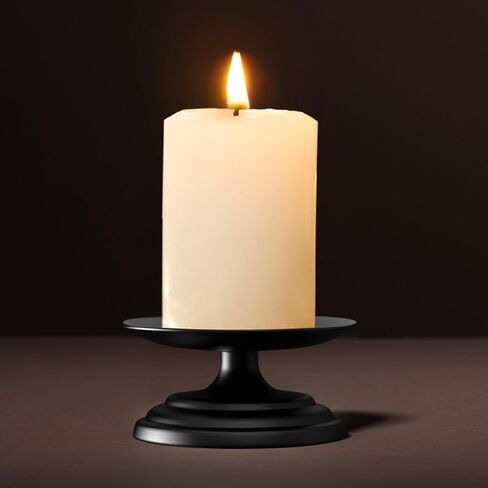 قطعتان من حوامل الشموع الذهبية للشموع الدعامة، وشموع الجرة وأعمدة LED، لوحة شموع معدنية مقاس 4.75 بوصة، صينية شموع عمود ديكور حامل الشموع، حاملات شموع مزخرفة للطاولة، الزفاف، الحفلات، عيد الميلاد in Kuwait