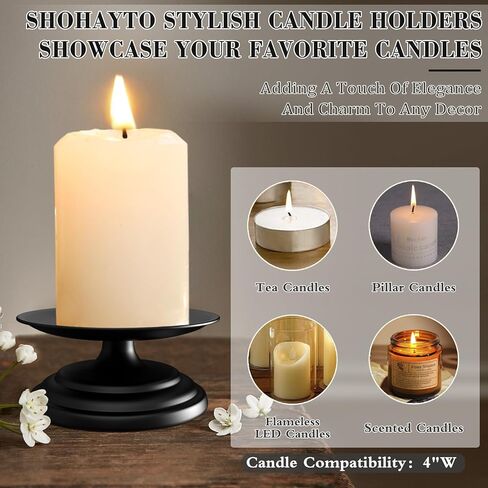 قطعتان من حوامل الشموع الذهبية للشموع الدعامة، وشموع الجرة وأعمدة LED، لوحة شموع معدنية مقاس 4.75 بوصة، صينية شموع عمود ديكور حامل الشموع، حاملات شموع مزخرفة للطاولة، الزفاف، الحفلات، عيد الميلاد in Kuwait