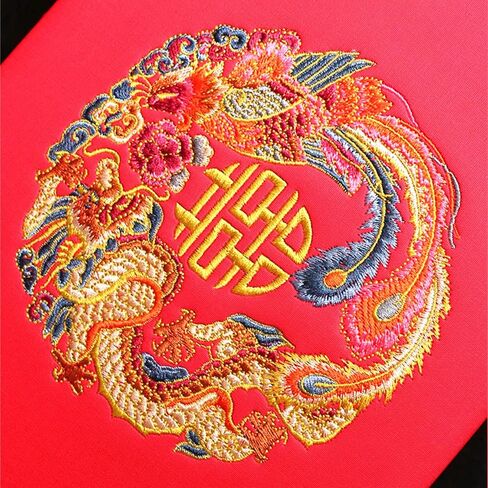 صندوق هدايا صغير للحقائب، صندوق هدايا الحرف اليدوية المطرزة الصيني التقليدية، علامة السعادة المزدوجة مع قفل مختلط، مناسب للهدايا الموت، القيمة، هدايا الزفاف للضيوف in Kuwait