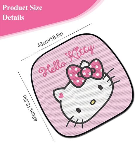 ملحقات كيتي لحماية مقعد السيارة من BKDRL، مجموعة واحدة من مسند الظهر اللطيف ووسادة مقعد لسائق مقعد السيارة، وسادة تبريد مقعد السيارة، وسائد مقعد غير قابلة للانزلاق لكرسي المكتب (وردي) in Kuwait