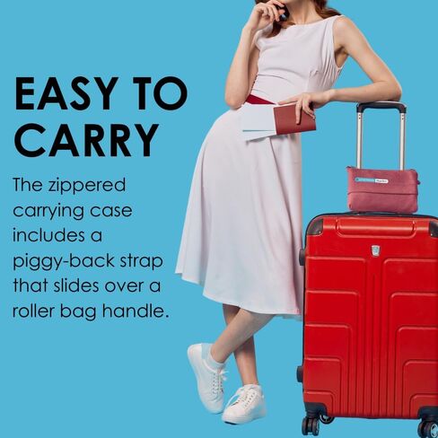 SAGEFINDS Airplane Travel Blanket | Compact Throw Blanket for Camping and Hiking | Converts into a Pillow | Travel Gift | Soft Jersey Knit | Fits in Backpack | Attaches to Luggage | Travel Essential in Kuwait