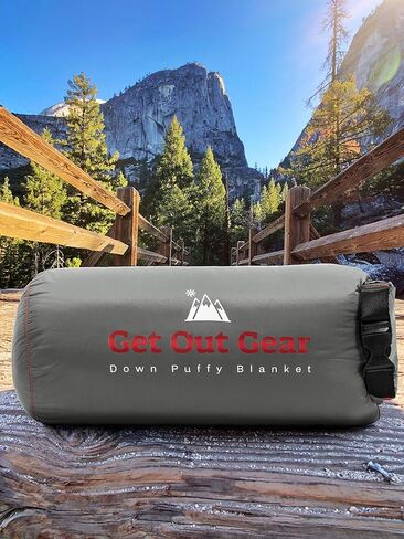 Get Out Gear Down Camping Blanket - Puffy, Packable, Lightweight and Warm | Ideal for Outdoors, Travel, Stadium, Festivals, Beach, Hammock | 650 Fill Power Water-Resistant Backpacking Quilt in Saudi Arabia