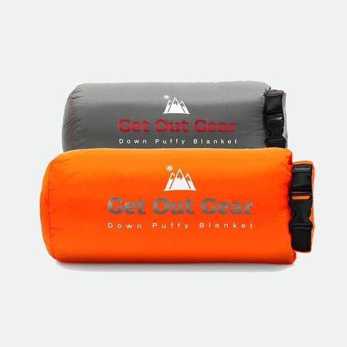 Get Out Gear Down Camping Blanket - Puffy, Packable, Lightweight and Warm | Ideal for Outdoors, Travel, Stadium, Festivals, Beach, Hammock | 650 Fill Power Water-Resistant Backpacking Quilt in Saudi Arabia