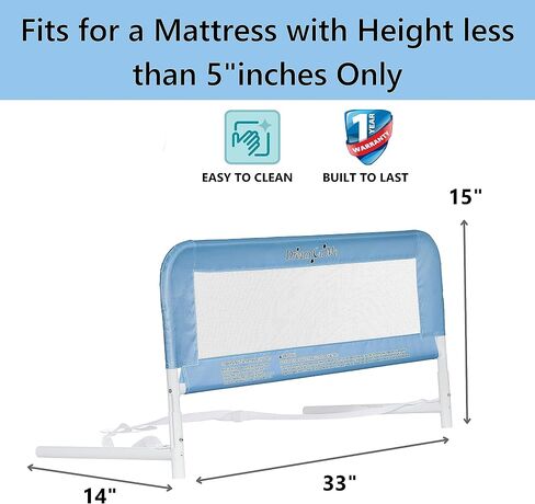 Dream On Me Lightweight Mesh Security Adjustable Bed Rail Double Pack with Breathable Mesh Fabric in White, 2 Count (Pack of 1) in Saudi Arabia