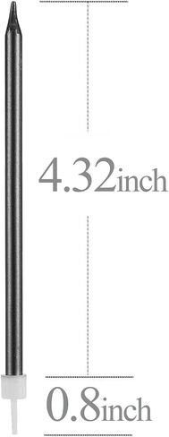 White Birthday Candles for Cake - Long Thin Metallic Candle for Birthday Parties, Wedding Decorations (24 Count, Pearl White) in Kuwait