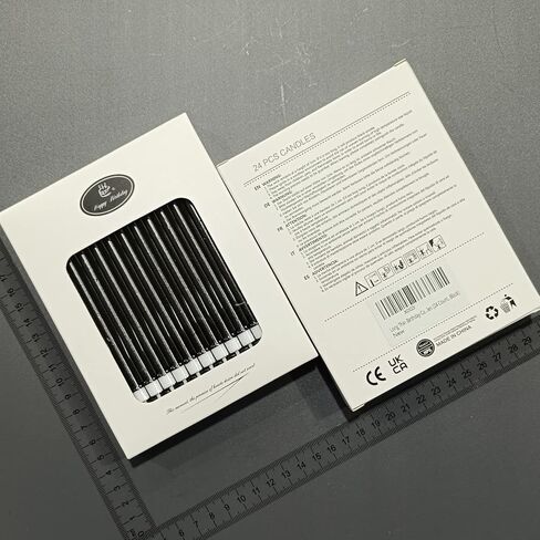 White Birthday Candles for Cake - Long Thin Metallic Candle for Birthday Parties, Wedding Decorations (24 Count, Pearl White) in Kuwait