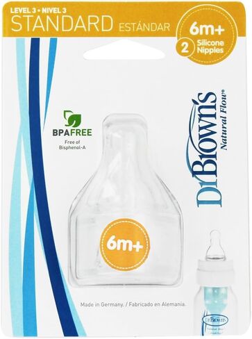 Dr. Browns Natural Flow Level 3 Standard Nipple - 6 Nipples in Saudi Arabia