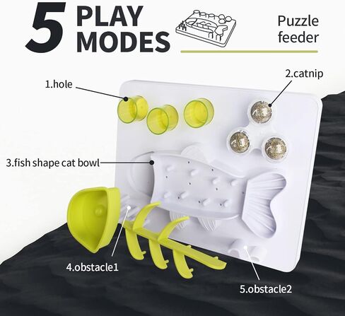 ALL FOR PAWS Interactive Cat Puzzle Feeder & Slow Feed Toy – Mental Stimulation Treat Dispenser Maze for Indoor Cats, Enrichment & Cat Food Toy in Kuwait