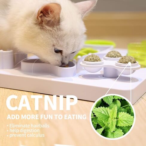 ALL FOR PAWS Interactive Cat Puzzle Feeder & Slow Feed Toy – Mental Stimulation Treat Dispenser Maze for Indoor Cats, Enrichment & Cat Food Toy in Kuwait