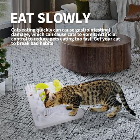 ALL FOR PAWS Interactive Cat Puzzle Feeder & Slow Feed Toy – Mental Stimulation Treat Dispenser Maze for Indoor Cats, Enrichment & Cat Food Toy in Kuwait