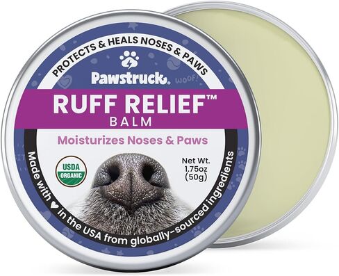 Pawstruck USDA Organic Natural Ruff Relief Wax Balm for Dogs – Moisturizes, Protects, and Heals Noses & Paws – Made in USA, Non-Toxic, Hypoallergenic - 1.75 oz in Kuwait
