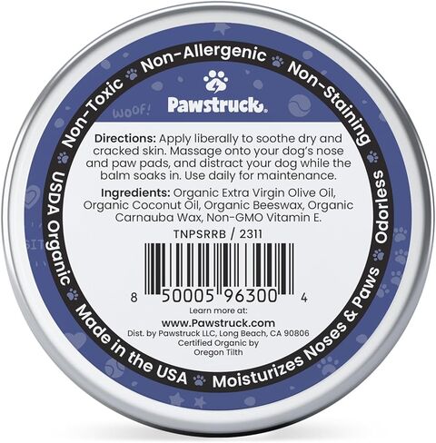 Pawstruck USDA Organic Natural Ruff Relief Wax Balm for Dogs – Moisturizes, Protects, and Heals Noses & Paws – Made in USA, Non-Toxic, Hypoallergenic - 1.75 oz in Kuwait