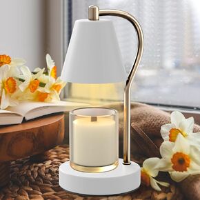 Candle Warmer Lamp with Timer, Electric Dimmable Candle Lamp Warmer with 2 Bulbs, Metal Candle Melting Lamp Compatible with Small & Normal Size Jar Scented Candles, Black in Saudi Arabia