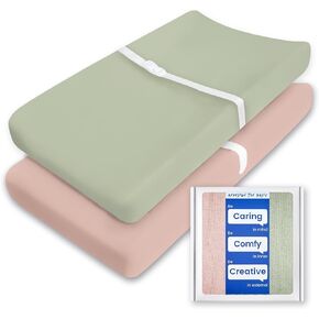 Premium Soft Boho Changing Pad Covers for Girls & Boys - Stretchy Jersey Sheets - Fits Standard Changing Tables - 2 Pack (Whale Dreams) in Saudi Arabia