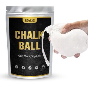 مجموعة كرات الطباشير المضادة للانزلاق القابلة لإعادة الملء من BDYLYS، 65 جم (2.3 أونصة) لكل منها، طباشير رياضي ممتاز لتعزيز قوة الإمساك في تسلق الصخور، ورفع الأثقال، والجمباز، والتمارين الرياضية in Kuwait