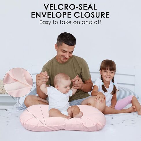 MEXXI Organic Baby Lounger Cover | 100% Organic Cotton Hypoallergenic and Breathable Baby Nest Cover (Cover Only) (Baby Blue, Organic Cotton) in Kuwait