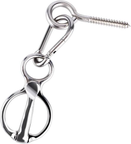 Heavy Duty Horse Tie Ring, Stainless Steel Horse Tie Ring Blocker Tie Ring for Horses Quick Release Supplies for Horse Harness with Eye Bolt Prevents Horse From Pulling Back in Saudi Arabia