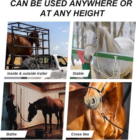 Heavy Duty Horse Tie Ring, Stainless Steel Horse Tie Ring Blocker Tie Ring for Horses Quick Release Supplies for Horse Harness with Eye Bolt Prevents Horse From Pulling Back in Saudi Arabia