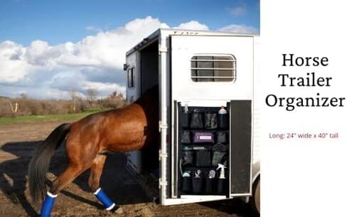 FITLANCE Equine Long Trailer Door Caddy - Horse Trailer Door Caddy Grooming Bag Stall Organizer - Horse Equipment Trailer Door Caddy Storage Bag - Trailer Grooming Bag Door Caddy Organizer in Saudi Arabia