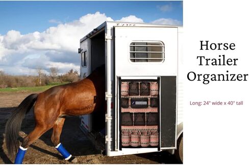 FITLANCE Equine Long Trailer Door Caddy - Horse Trailer Door Caddy Grooming Bag Stall Organizer - Horse Equipment Trailer Door Caddy Storage Bag - Trailer Grooming Bag Door Caddy Organizer in Saudi Arabia