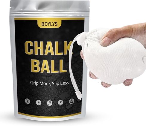مجموعة كرات الطباشير المضادة للانزلاق القابلة لإعادة الملء من BDYLYS، 65 جم (2.3 أونصة) لكل منها، طباشير رياضي ممتاز لتعزيز قوة الإمساك في تسلق الصخور، ورفع الأثقال، والجمباز، والتمارين الرياضية in Kuwait