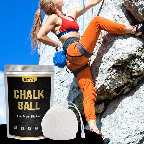 مجموعة كرات الطباشير المضادة للانزلاق القابلة لإعادة الملء من BDYLYS، 65 جم (2.3 أونصة) لكل منها، طباشير رياضي ممتاز لتعزيز قوة الإمساك في تسلق الصخور، ورفع الأثقال، والجمباز، والتمارين الرياضية in Kuwait