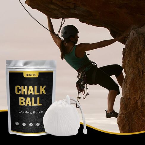 مجموعة كرات الطباشير المضادة للانزلاق القابلة لإعادة الملء من BDYLYS، 65 جم (2.3 أونصة) لكل منها، طباشير رياضي ممتاز لتعزيز قوة الإمساك في تسلق الصخور، ورفع الأثقال، والجمباز، والتمارين الرياضية in Kuwait