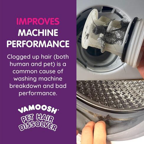 Vamoosh Pet Hair Dissolver for Washing Machines, 6x 3.5oz (2 Boxes), Removes Odour Dissolves Dog, Cat, Animal Fur, Cleans Pet Bedding in Washing Machine, Easy to Use, Up to 6 Washes in Kuwait