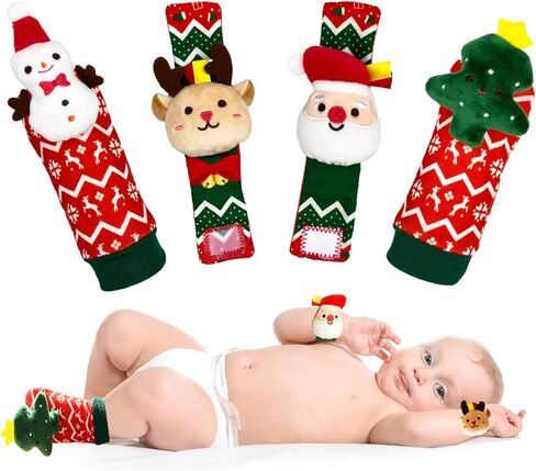 QINGQIU Baby Halloween Rattle Socks & Wrist Rattles Halloween Toys for Infant Halloween Treat Bag Gifts in Kuwait