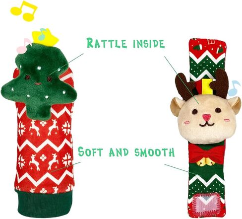 QINGQIU Baby Halloween Rattle Socks & Wrist Rattles Halloween Toys for Infant Halloween Treat Bag Gifts in Kuwait