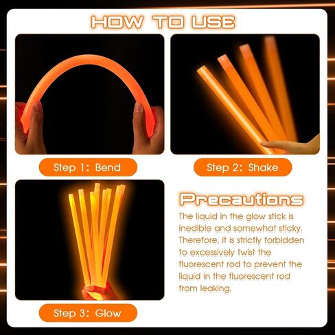 Lewtemi 10 Pcs Large Glow Sticks Big Giant Jumbo Halloween Christmas Emergency Light Stick for Camping Accessories, Survival Kit in Saudi Arabia