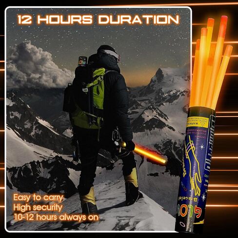 Lewtemi 10 Pcs Large Glow Sticks Big Giant Jumbo Halloween Christmas Emergency Light Stick for Camping Accessories, Survival Kit in Saudi Arabia