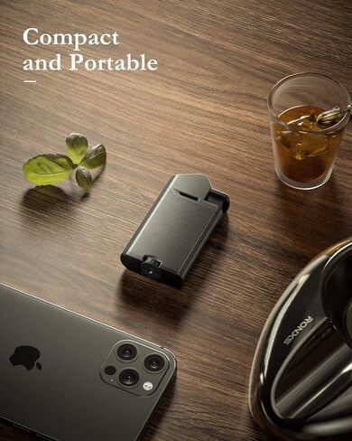 ولاعة شعلة RONXS، عبوتان من ولاعة لهب البيوتان النفاثة القابلة للتعديل، ولاعات صغيرة قابلة لإعادة الملء مقاومة للرياح، فكرة هدية رائعة للرجال والنساء (غاز البوتان غير متضمن) (أسود داكن) in Kuwait