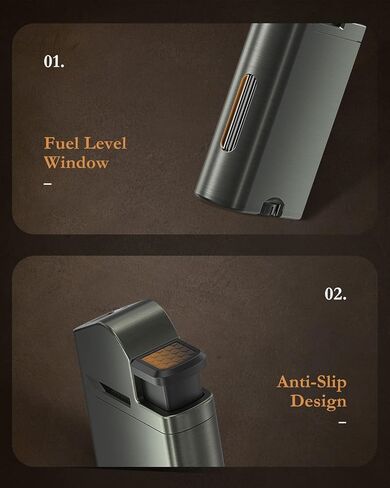 ولاعة شعلة RONXS، عبوتان من ولاعة لهب البيوتان النفاثة القابلة للتعديل، ولاعات صغيرة قابلة لإعادة الملء مقاومة للرياح، فكرة هدية رائعة للرجال والنساء (غاز البوتان غير متضمن) (أسود داكن) in Kuwait