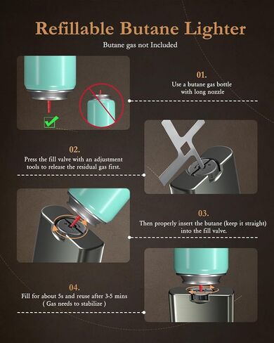 ولاعة شعلة RONXS، عبوتان من ولاعة لهب البيوتان النفاثة القابلة للتعديل، ولاعات صغيرة قابلة لإعادة الملء مقاومة للرياح، فكرة هدية رائعة للرجال والنساء (غاز البوتان غير متضمن) (أسود داكن) in Kuwait