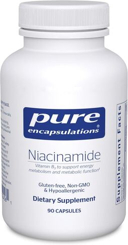 Pure Encapsulations Niacinamide | Vitamin B3 Supplement to Support Energy Metabolism, Joint Mobility, and Metabolic Function* | 90 Capsules in Saudi Arabia