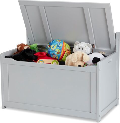 Melissa & Doug Toy Chest, Wooden Toy Storage Box with Safety-Hinged Lid, Kids Toys Storage Organizer for Playroom, Bedroom, & Montessori Classroom Furniture for Boys & Girls Ages 3+ in Saudi Arabia