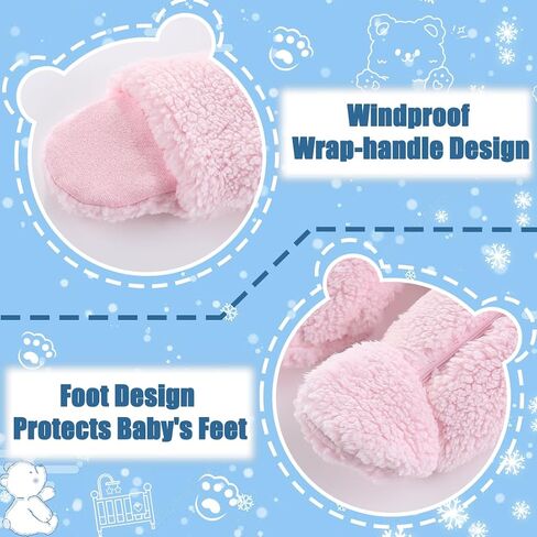 Fairy Baby Newborn Baby Winter Snowsuit Bear Thick Romper Footie Double Zip Hooded Jumpsuit Fleece Coat Infant Boy Girl 0-12M in Saudi Arabia