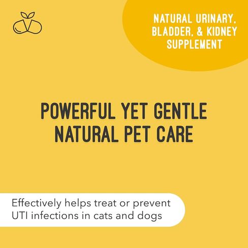 Cat & Dog Urinary Tract Treatment, Bladder & Kidney Support for Dogs and Cats, Powerful yet Gentle Pet Care, with Liquid Cranberry & Glucosamine, Chicken Flavor, 6 oz Bottle, 1 Pack in Kuwait