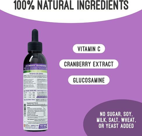 Cat & Dog Urinary Tract Treatment, Bladder & Kidney Support for Dogs and Cats, Powerful yet Gentle Pet Care, with Liquid Cranberry & Glucosamine, Chicken Flavor, 6 oz Bottle, 1 Pack in Kuwait