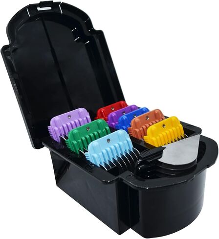 Professional Animal Stainless Steel Attachment 9 Color Guide Comb Set,Compatible with Andis, Oster A5, Wahl KM Series Clipper Detachable Blade Pet, Dog, Cat, and Horse Clippers in Kuwait