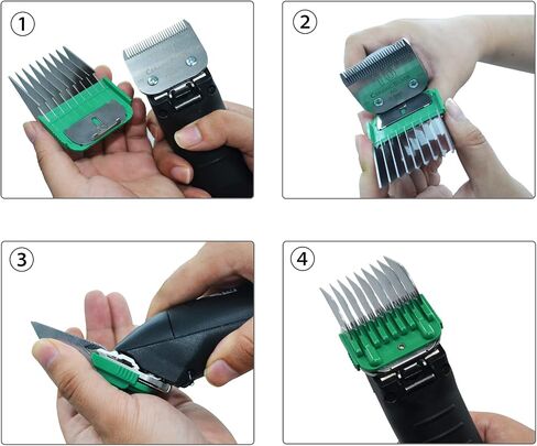 Professional Animal Stainless Steel Attachment 9 Color Guide Comb Set,Compatible with Andis, Oster A5, Wahl KM Series Clipper Detachable Blade Pet, Dog, Cat, and Horse Clippers in Kuwait