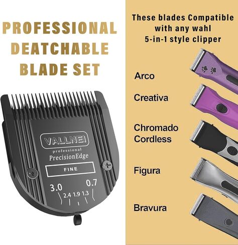 Detachable Adjustable Pet Dog Grooming Clipper 5-in-1 Blade in Kuwait