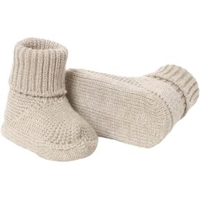 YIXPOH Baby Booties Newborn Babe First Walkers Non-Slip Stay On Boots Crib Shoes Sock Warm Knit Booties for Infant in Kuwait