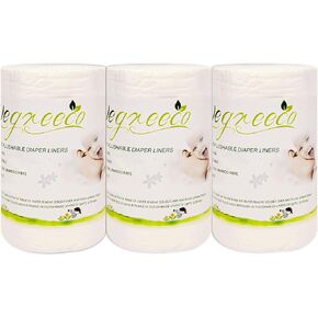 wegreeco Unscented Diaper Liners,Fragance Free and Chlorine Free - 100 Sheets Per Roll (1 Roll) in Saudi Arabia