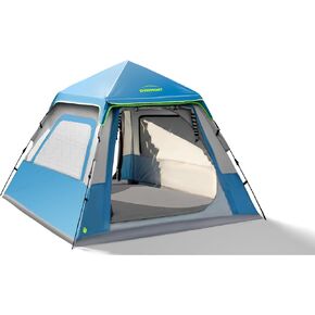 Overmont Instant Pop Up Tent with Tarp - 1-3 Person Pop Up Lightweight Backpacking Tent for Camping - Easy Setup Waterproof with Shelter or Rain Fly - Ideal for Family, Outdoor, Hiking in Kuwait