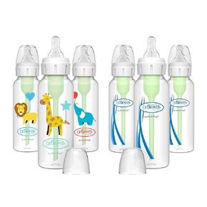 Dr. Brown’s Natural Flow® Anti-Colic Options+™ Narrow Baby Bottles 8 oz/250 mL, with Level 1 Slow Flow Nipple, 6 Pack, 0m+ Balloon Animals Gift Set in Saudi Arabia
