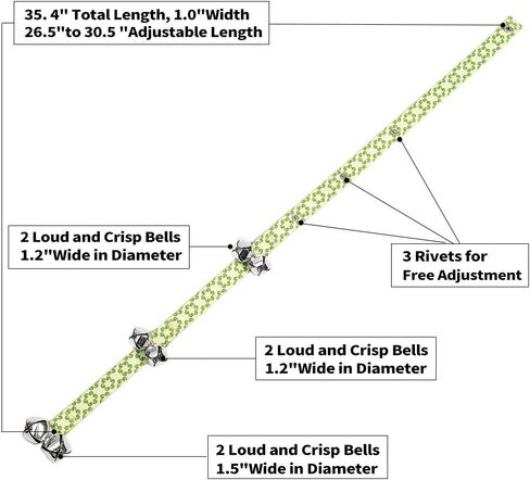 أجراس باب الحيوانات الأليفة البطولية للتدريب على استخدام الحمام والتدريب المنزلي، نمط فريد وجودة ممتازة، أجراس باب عالية وواضحة، طول جرس باب قابل للتعديل للكلاب الصغيرة والمتوسطة والكبيرة in Kuwait